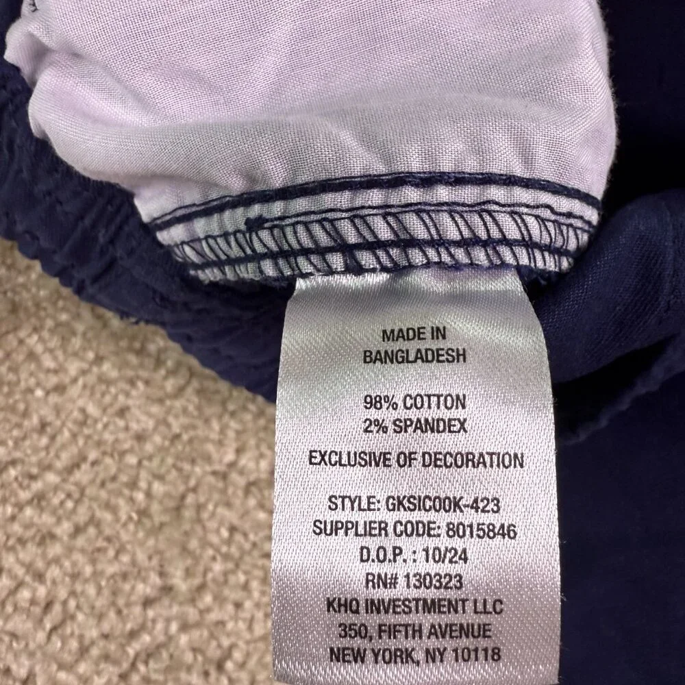 Gap Kids Boys Chino Shorts XL Blue Stretch Soft Twill Elastic Waist E917